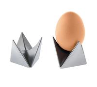 Alessi AGO01 - Paire de coquetiers 'Roost' en aluminium poli miroir, design Adam Buena Rum
