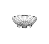 ALESSI Corbeille ronde en fil d'acier inoxydable 20cm argent