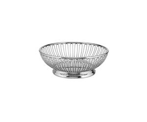 ALESSI Corbeille ronde en fil d'acier inoxydable 20cm argent