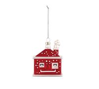 Alessi Cubetta Bola de Navidad GJ02 Boule de Noël carrée en verre soufflé main - Décoration d'arbre originale multicolore - Design Massimo Giacon et Marcello Jori