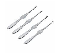 Alessi Fourchette à fruits de mer Colombina Fish Lot de 4 Acier inoxydable
