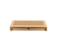 Alessi - Planche à pain Sbriciola GAG02 en bambou avec tiroir, bois naturel