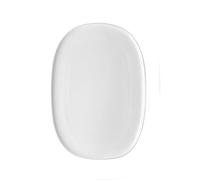 Alessi Itsumo NF07/22 25 - Plat de Service Ovale Design, Usage Quotidien, Esthétique Minimale, en Porcelaine Blanche