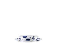 Alessi Itsumo - Yunoki ware NF08S12 - Service d'Assiettes Design, Usage Quotidien, Esthétique Minimale, en Porcelaine Blanche avec Décor Samiro Yunoki, 12 Pièces