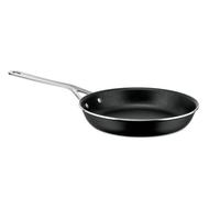 Alessi JM110/32 B - Poêle Design à Long Manche, Compatible Induction, en Aluminium avec Revêtement Antiadhésif en Céramique, Manche en Acier Inoxydable 18/10, Diamètre 32 cm, Noir