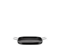 Alessi JM304 B - Poêle Grill, en Aluminium Recy alement Compatible avec la Cuisson à Induction, Antiadhésive, Manche en Acier Inoxydable 18/10, 29 cm