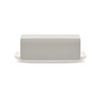 Alessi Mattina BG04 WG - Beurrier Design, Fabriqué en Porcelaine avec Couvercle en Acier Inoxydable 18/10, Coloré à la Résine Epoxy, Gris Chaud 9.5 cm