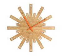 Alessi Horloge murale MDL05 Raggiante – design Michele De Lucchi, bambou, chiffres romains Ø 48 cm