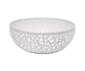 Alessi MSA04/21 W CACTUS! Fruitier en acier laqué blanc - Design élégant par Marta Sansoni avec décorations laser en forme de cactus