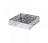 Alessi - MSA10 - Cactus - Porte-Serviettes en Papier de Table avec Bord Ajouré en Acier Inoxydable 18/10