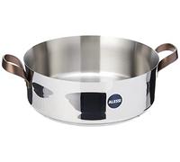 Alessi PU102/28 edo Cocotte basse avec deux poignées, acier inoxydable, marron