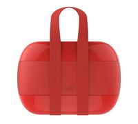 Alessi SA02 Lunch Box Fiambrera à Porter en Résine Rouge avec 3 Compartiments et 2 Couvercles par Sakura Adachi