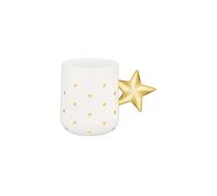 ALESSI Tasse de Noël avec anse 0,37l DELIGHT Blanc/Or blanc