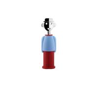 Alessi Tire-bouchon Alessandro M. Résine thermoplastique et Zamak chromé Bleu clair/rouge