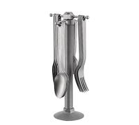 Alessi [W] Conv.Obj, 16 couverts VA02 Set [no Amazon] | Alessi x Virgil Abloh - Set Posate “Conversational Objects” con Portaposate BulloneUna collezione nata per trasformare il m