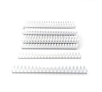 Alevar Dos en plastique spirale pour reliure, 21 anneaux de diamètre 25 mm, format A4, capacité de 181 à 200 feuilles, couleur blanche, lot de 50 pièces