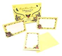 Alevar Lot de 12 cartes avec cadre et enveloppe incluse, format 10 x 15 cm, en carton plastifié ivoire, rectangulaires, motifs assortis