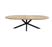 ALEVO - Table de repas ovale L200 Marron