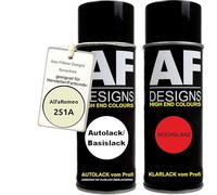 Alex Flittner Designs Bombe aérosol compatible avec Alfa Romeo 251A Bianco Spino Vernis de base transparent en aérosol 400ml