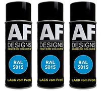 Alex Flittner Designs Lot de 3 bombes de peinture pour voiture RAL5015 Bleu mat