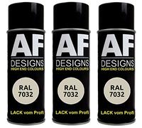 Alex Flittner Designs Lot de 3 bombes de peinture pour voiture RAL7032 Gris satiné