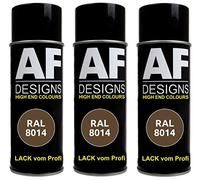 Alex Flittner Designs Lot de 3 bombes de peinture RAL pour voiture - RAL8014 - Marron sépia satiné