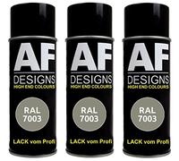 Alex Flittner Designs Lot de 3 bombes de peinture voiture carrosserie RAL7003 MOOSGRAU mat