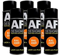 Alex Flittner Designs Lot de 6 bombes de peinture RAL pour voiture - Couleur RAL 2009 - Orange de circulation brillant