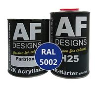Alex Flittner Designs Peinture acrylique 2K pour voiture - 1,5 kg - RAL 5002 - Bleu ultra marine brillant - Avec durcisseur