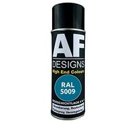 Alex Flittner Designs Peinture de protection 4-en-1 RAL 5009 Bleu azur Laque de protection antirouille pour métal Spray Aérosol