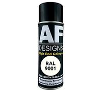 Alex Flittner Designs Peinture de protection 4-en-1 RAL 9001 Crème Blanc - Spray de protection contre la rouille pour métal - Bombe de peinture en aérosol