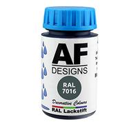 Alex Flittner Designs Peinture de retouche RAL 7016 gris anthracite brillant 50 ml en bois métal pour meubles de salle de bain