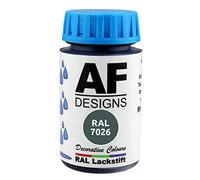 Alex Flittner Designs Peinture de retouche RAL 7026 Gris granit satiné 50 ml en bois métal pour meubles de salle de bain