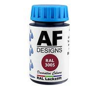 Alex Flittner Designs Peinture RAL 3005 rouge vinaccia mat 50 ml bois métal meubles salle de bain peinture retouches peinture de réparation