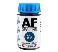 Alex Flittner Designs Stylo de retouche RAL 5013 - Bleu cobalt satiné - 50 ml - Pour bois, métal, meubles et salle de bain
