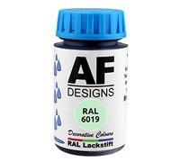 Alex Flittner Designs Stylo de retouche RAL 6019 VERT BLANC brillant 50ml Bois Métal Meubles Salle de bain Laque de retouche Laque de réparation