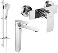 Alexa SET mitigeur lavabo + douche avec accessoires DQ40, chromé (71214DQ40-00)