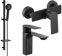 Alexa SET mitigeur lavabo + douche avec accessoires DQ40, noir (71204DQ40-70)