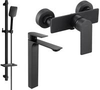 Alexa SET mitigeur lavabo + douche avec accessoires DQ62, noir (71214DQ62-70)
