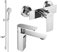 Alexa SET mitigeur lavabo + douche avec accessoires DS40, chromé (71204DS40-00)