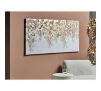 Alexandra house living Branches suspendues, or et terre - 140 x 140 cm