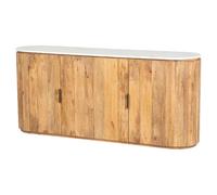 Alexandra house living Buffet en bois de manguier et marbre - Marron