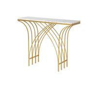 Alexandra house living Console métal effet marbre - Or