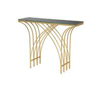 Alexandra house living Console métal effet marbre - Vert