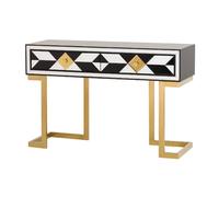 Alexandra house living Console miroir en bois - Noir