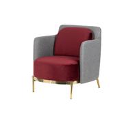 Alexandra house living fauteuil velours - Bordeaux