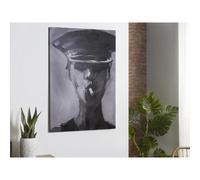 Alexandra house living Portrait mural femme noir et blanc - 70 x 70 cm