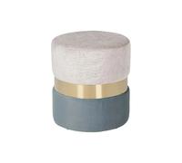 Alexandra house living Pouf velours - Bleu