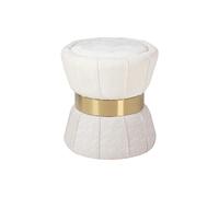 Alexandra house living Pouf velours - Gris