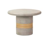 Alexandra house living Table basse rotin et pierre - Naturelle